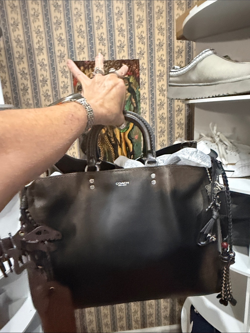 Coach LL Rogue 40 Rexy Anniversary Charm Accents NWT - Picture 7 of 11